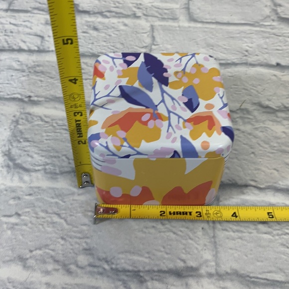 Fossil floral tin Square shape with lid - Picture 8 of 9